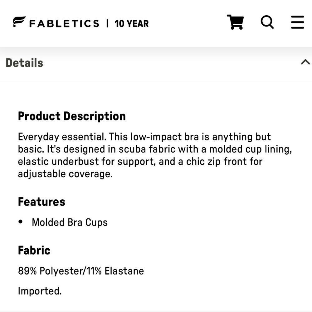 Fabletics NWT Merlot/Coral Barrier Scuba Low Impact Bra Plus Size 4X Front Zip - Picture 7 of 7